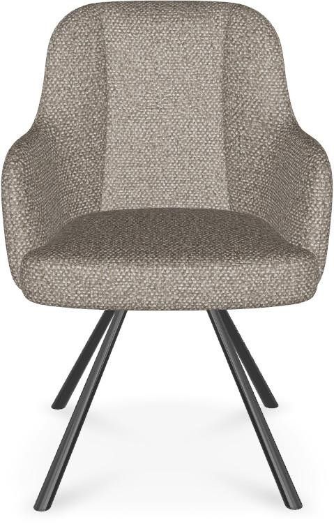 Armstoel livigno/rob draai Eva  48664BRU bruin | 2