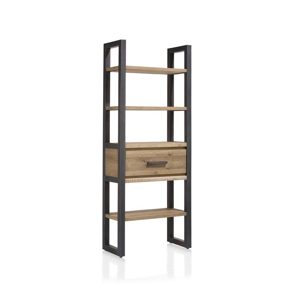 Boekenkast 1l+5n 75cm Brooklyn  37143RWB | 3