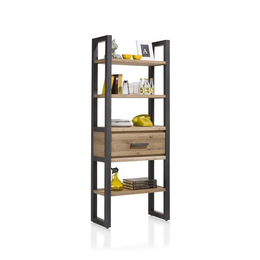 Boekenkast 1l+5n 75cm Brooklyn  37143RWB | 4