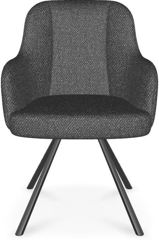 Armstoel livigno/rob draai Eva  48664ANT Antraciet | 2