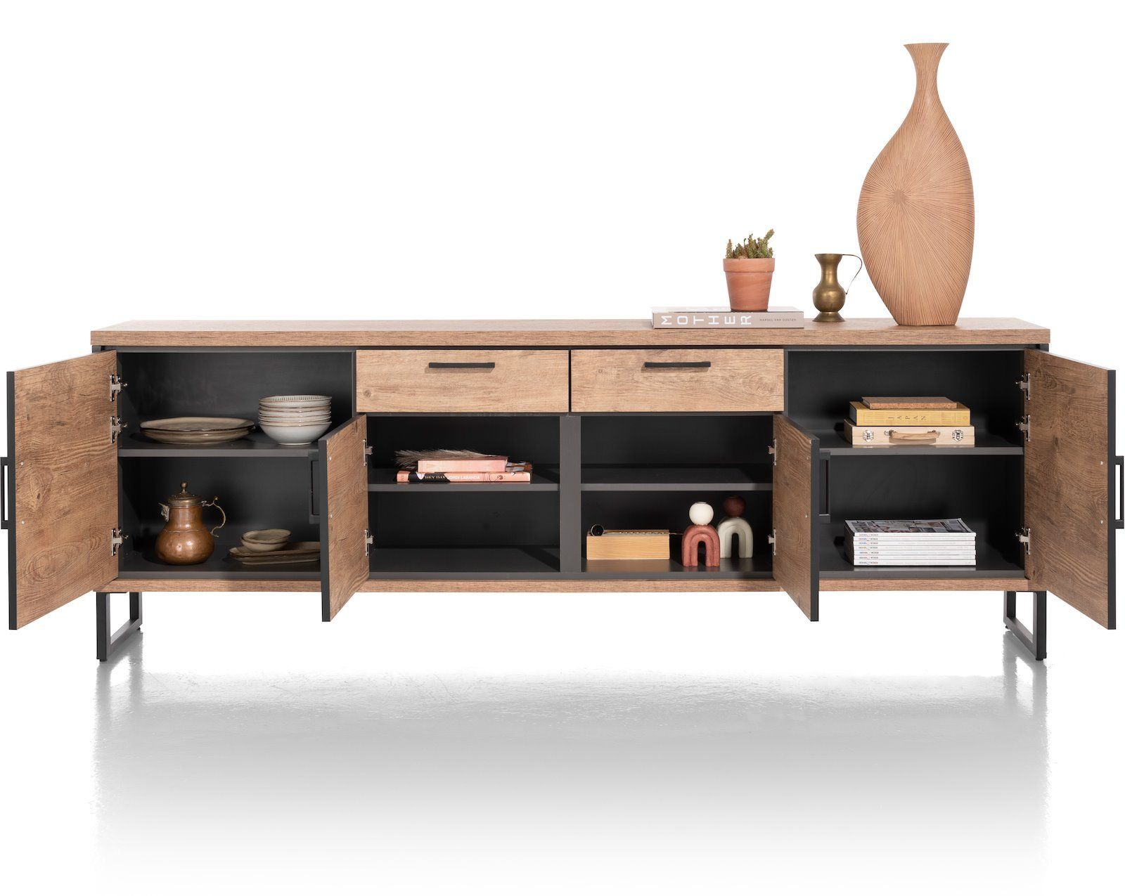 Dressoir 4d+2l 230cm Pantin  46295BRN | 3